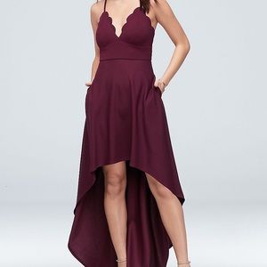 Burgundy Spaghetti Strap Dress